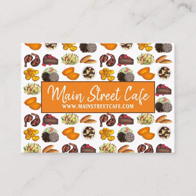 Tarjeta De Visita Comida Jamaiquina Restaurante Cocina Caribeña Chef (Anverso)