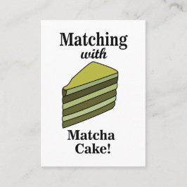 Tarjeta De Visita Comida Matcha Green Cake