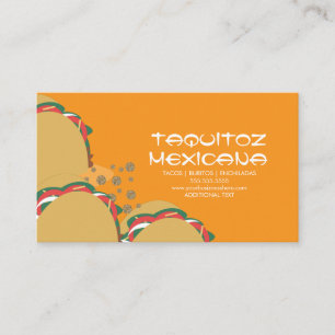 Tarjeta De Visita Comida Mexicana Tacos México