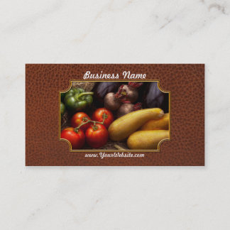 Tarjeta De Visita Comida - pimientas, tomates, calabaza y nabos