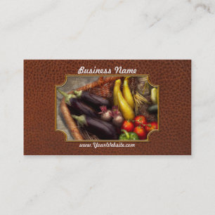 Tarjeta De Visita Comida - verduras - del jardín de la madre