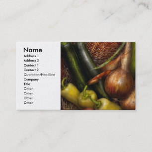 Tarjeta De Visita Comida - verduras - verdes y cebollas