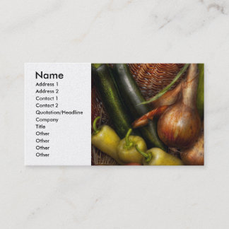 Tarjeta De Visita Comida - verduras - verdes y cebollas