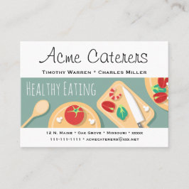 Tarjeta De Visita Comidas sanas que abastecen