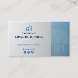 Tarjeta De Visita Commercial Building Contractors | Grey Minimalist