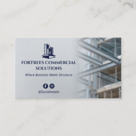 Tarjeta De Visita Commercial Building Contractors | Iron Gray