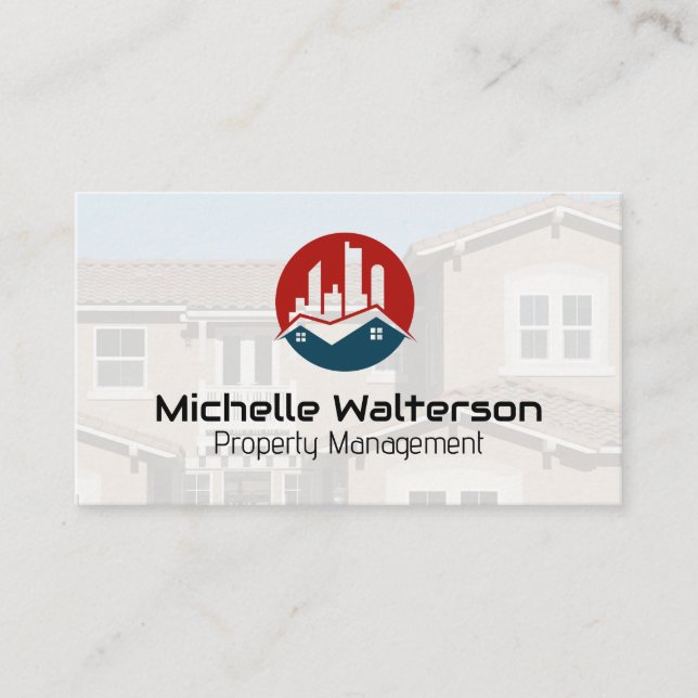 Tarjeta De Visita Commercial Real Estate Logo | Property Management (Anverso)