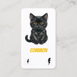 Tarjeta De Visita Common Punk Cat-Collector Card-Black Rebel