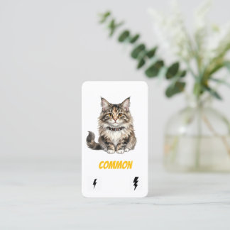 Tarjeta De Visita Common Punk Cat-Collector Card-Maine Coon Rebel 
