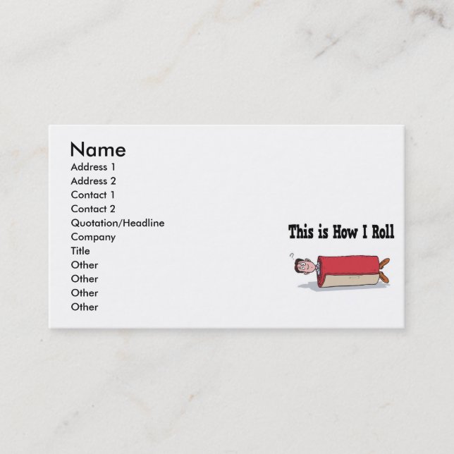 Tarjeta De Visita Cómo hago correr la alfombra (Anverso)