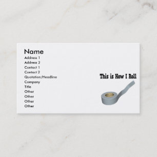 Tarjeta De Visita Cómo hago rodar la cinta ductora