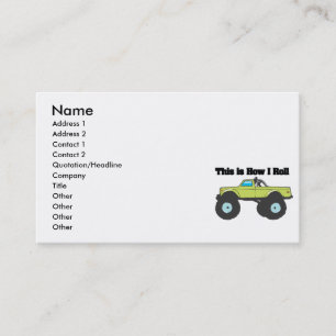 Tarjeta De Visita Cómo Rueda (Monster Truck)