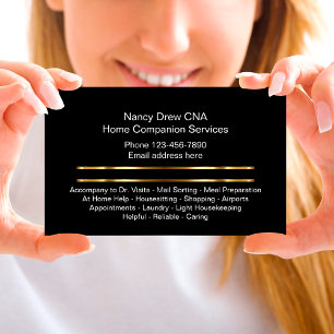 Tarjeta De Visita Compañero de Hogar Elegante CNA