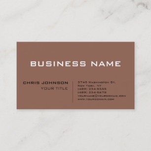 Tarjeta De Visita Compañía contemporánea marrón moderna