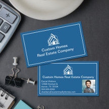 Compañía de bienes raíces Chic Blue White Realtor