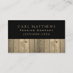 Tarjeta De Visita Compañía de cercas de diseño de cercas de madera d