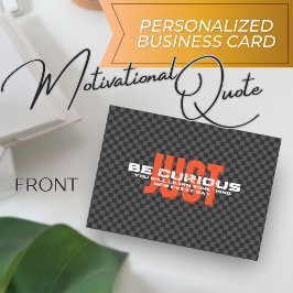 Tarjeta De Visita Compañía de citas Inspiradoras "Just Be Curious"