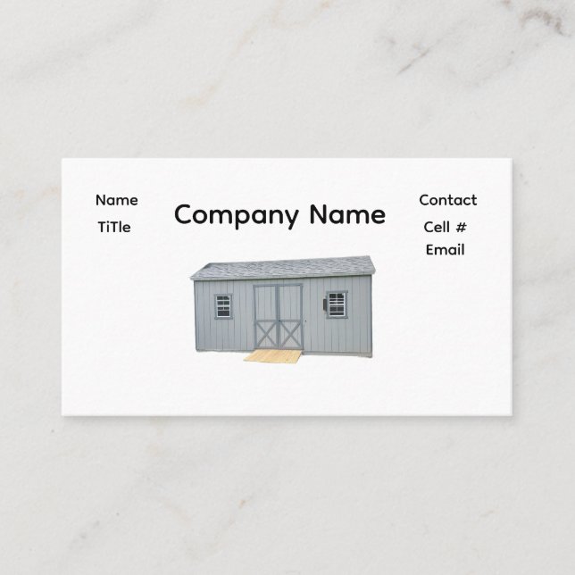 Tarjeta De Visita Compañía de cobertizos (Anverso)