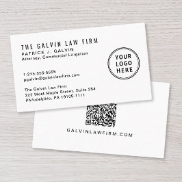 Tarjeta De Visita Compañía de código QR de logotipo profesional empl