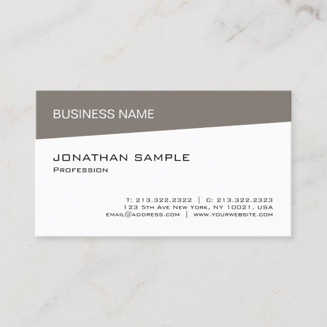 Tarjeta De Visita Compañía de diseño elegante y profesional (Anverso)