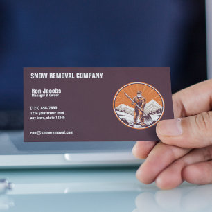 Tarjeta De Visita Compañía de eliminación de nieve