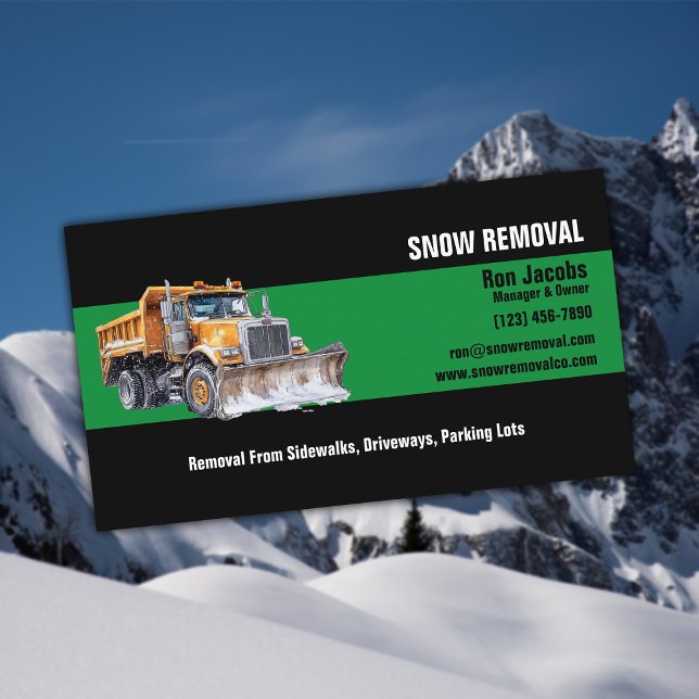Tarjeta De Visita Compañía de eliminación de nieve (Subido por el creador)