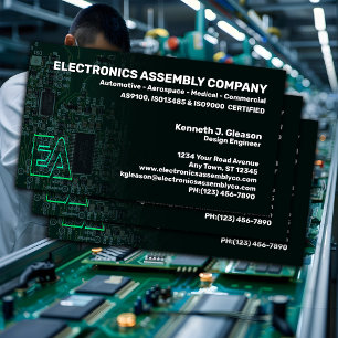 Tarjeta De Visita Compañía de ensamblados electrónica