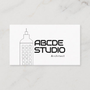 Tarjeta De Visita Compañía de estudio minimalista de Black & White A