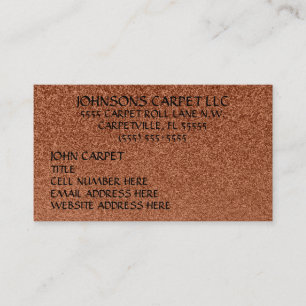Tarjeta De Visita Compañía de instalación de alfombras