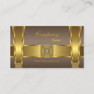 Tarjeta De Visita Compañía de Joyas Gold Brown