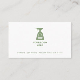 Tarjeta De Visita Compañía de limpieza Añadir el logotipo de su Pers