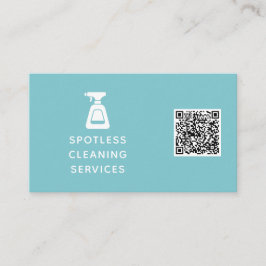 Tarjeta De Visita Compañía de limpieza Botella de pulverización QR C