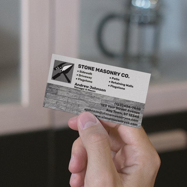 Tarjeta De Visita Compañía de Masonería de Piedra (Subido por el creador)