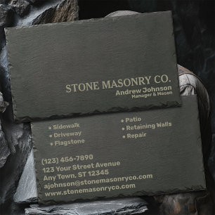 Tarjeta De Visita Compañía de Masonería de Piedra