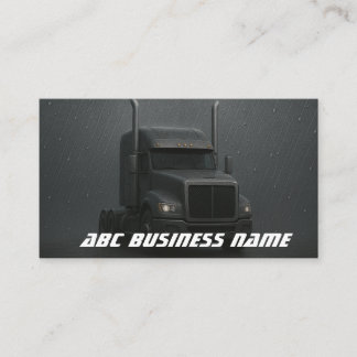 Tarjeta De Visita Compañía de movimiento de diseño de camiones negro
