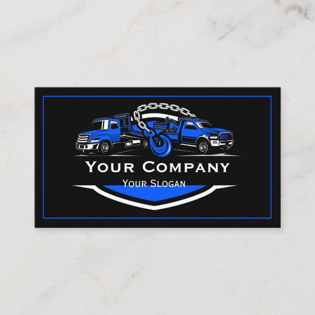 Tarjeta De Visita Compañía de Oleado Profesional, Hauling Service (Anverso)