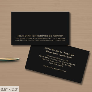 Tarjeta De Visita Compañía de oro negro básica