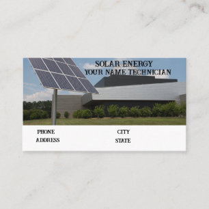Tarjeta De Visita Compañía de Paneles Solares