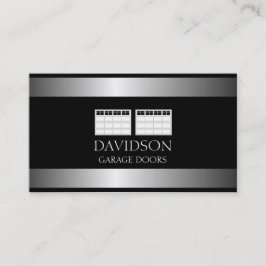 Tarjeta De Visita Compañía de puertas de garaje Metalizado metálica