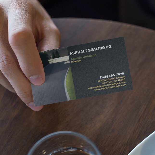 Tarjeta De Visita Compañía de sellado de conducción de asfalto (Subido por el creador)
