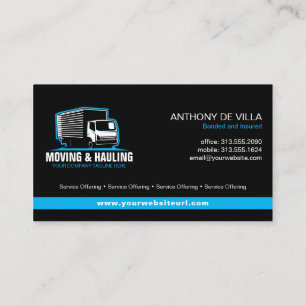 Tarjeta De Visita Compañía de servicios de transporte de mercancí