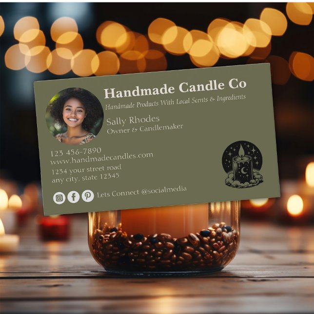 Tarjeta De Visita Compañía de Velas hechas a mano (Subido por el creador)