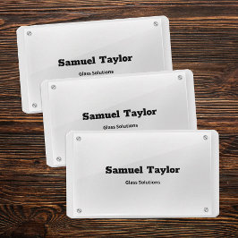 Tarjeta De Visita Compañía de vidrio