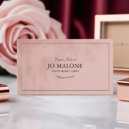 Tarjeta De Visita Compañía elegante de textura de terciopelo rosa de