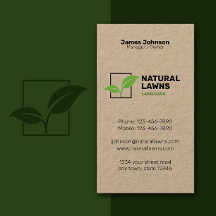 Tarjeta De Visita Compañía minimalista de jardines y paisajismo