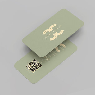 Tarjeta De Visita Compañía moderna con logotipo C para enmascaramien