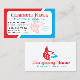 Tarjeta De Visita Compañía Moderna de CVC Roja y Azul