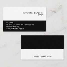 Tarjeta De Visita Compañía moderna de moda blanca negra
