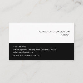 Tarjeta De Visita Compañía moderna de moda blanca negra