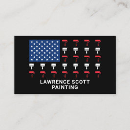 Tarjeta De Visita Compañía pintadora de pintura bandera estadouniden